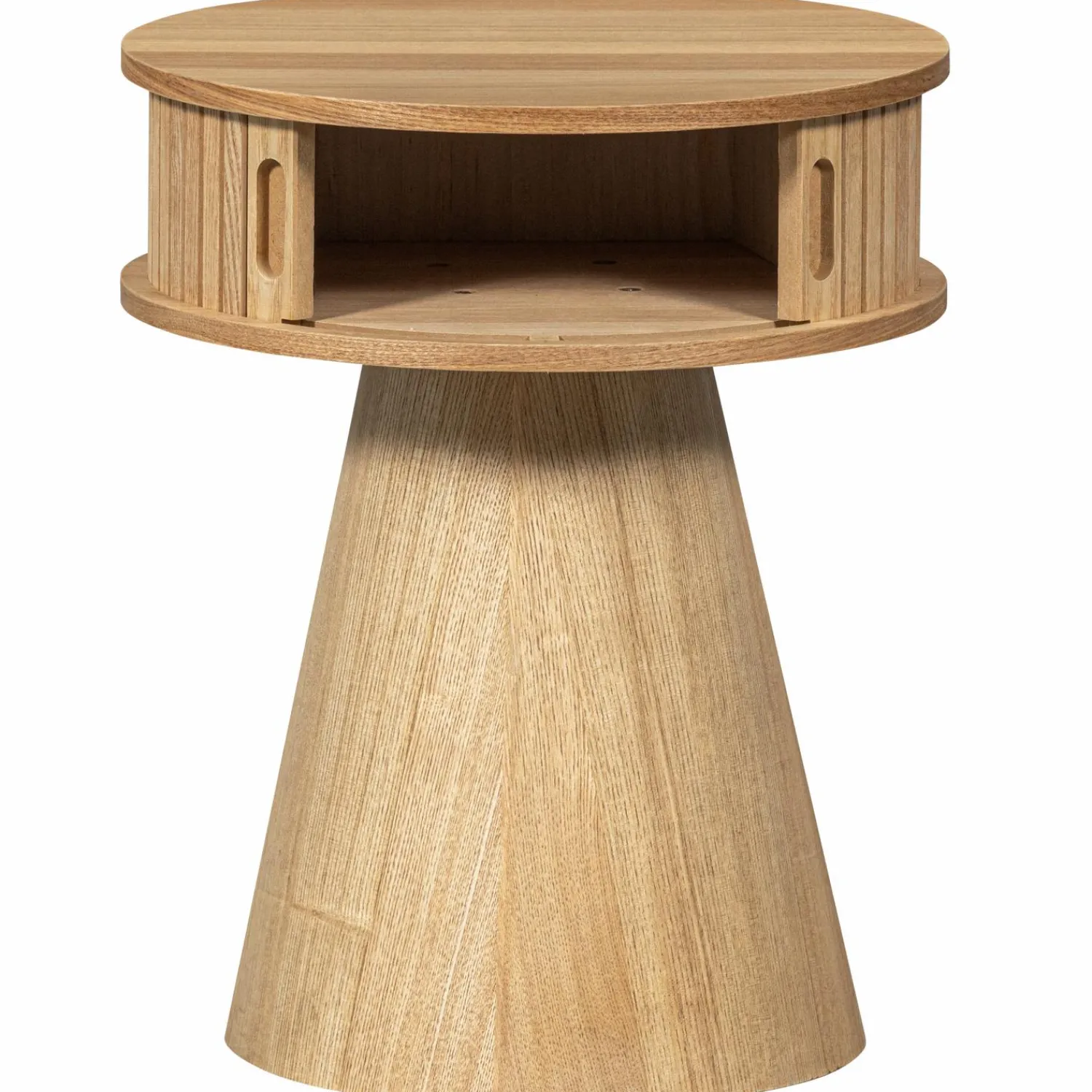 Outlet WOOOD Karri nachtkastje rond hout naturel