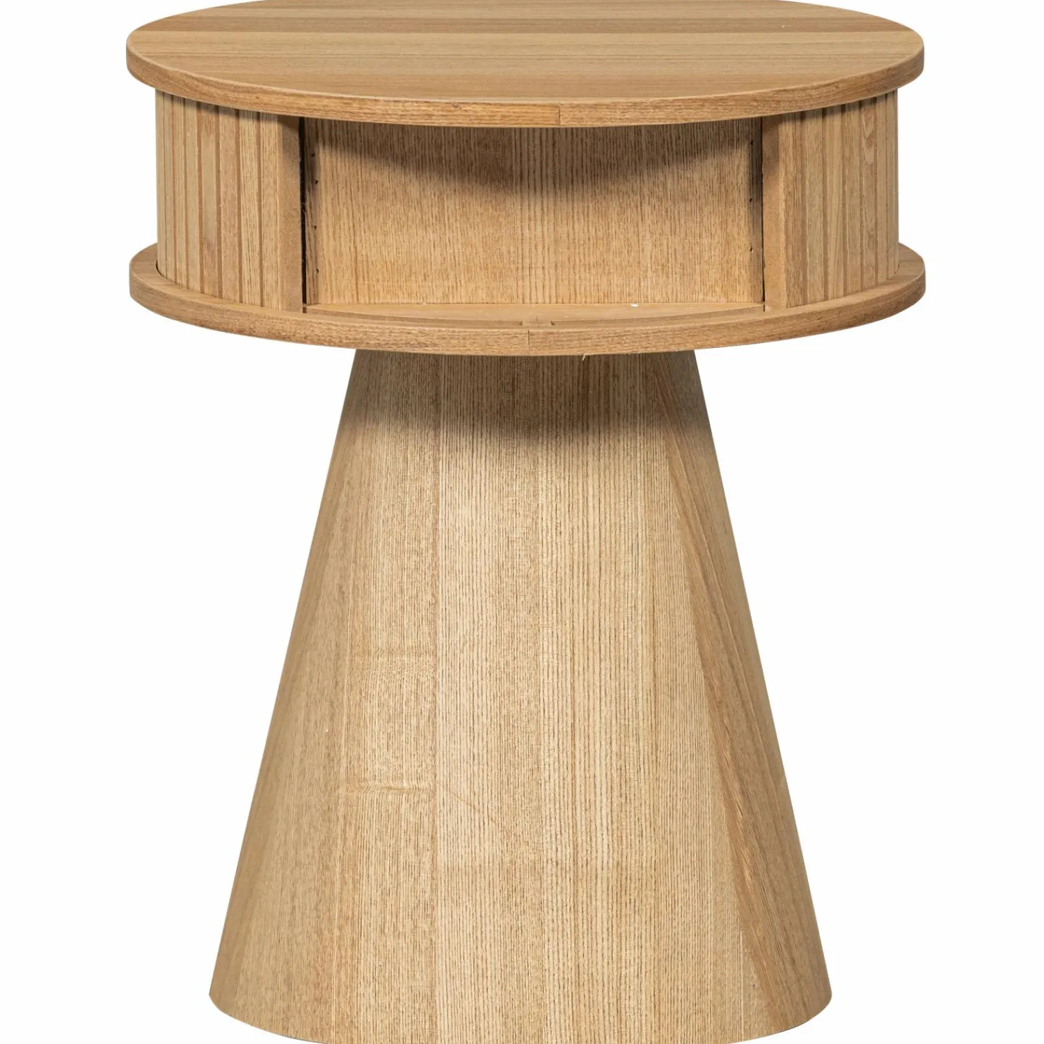 Outlet WOOOD Karri nachtkastje rond hout naturel