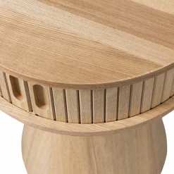 Outlet WOOOD Karri nachtkastje rond hout naturel