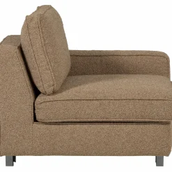 Best WOOOD Lazy 1-zits element met arm rechts bouclé Bruin