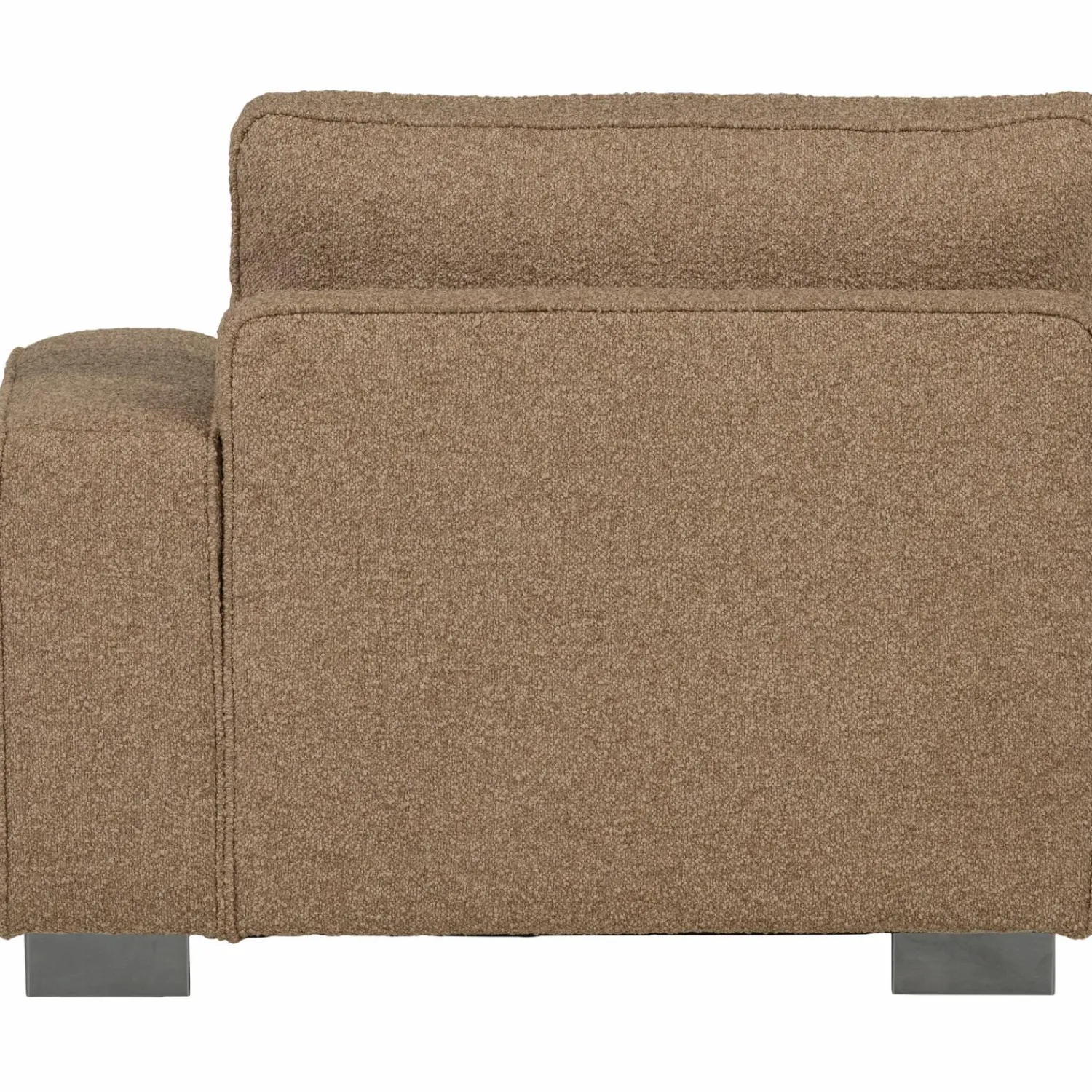 Best WOOOD Lazy 1-zits element met arm rechts bouclé Bruin