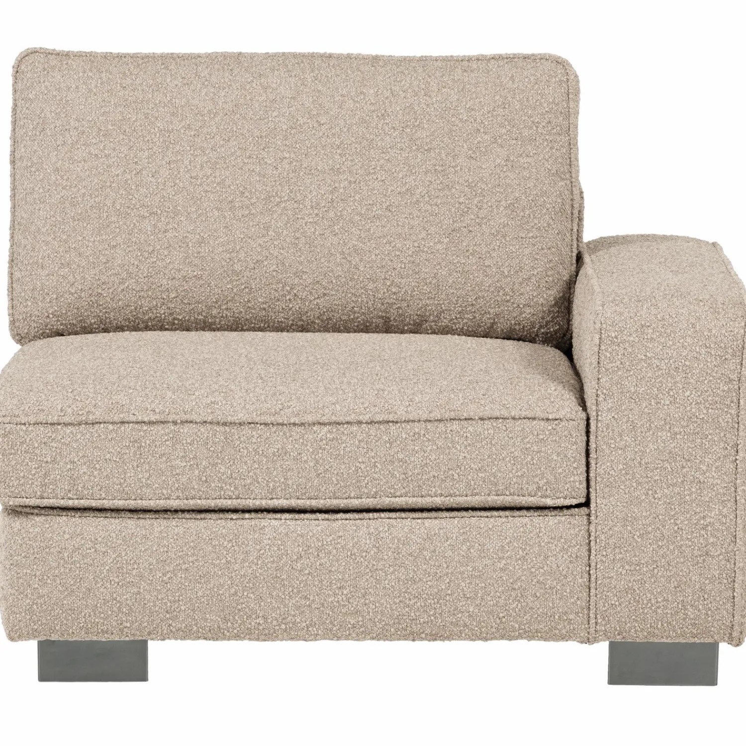 Discount WOOOD Lazy 1-zits element met arm rechts bouclé Naturel
