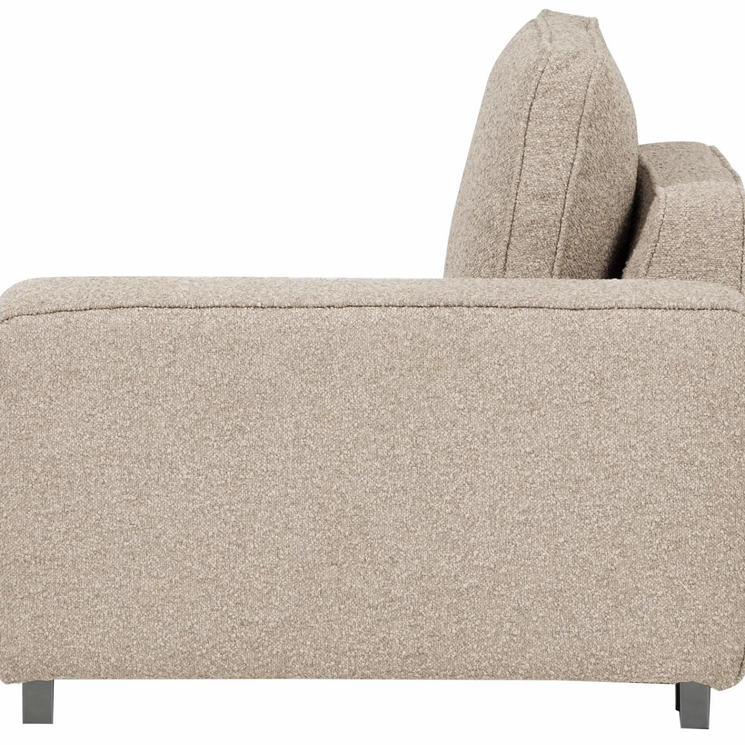 Discount WOOOD Lazy 1-zits element met arm rechts bouclé Naturel