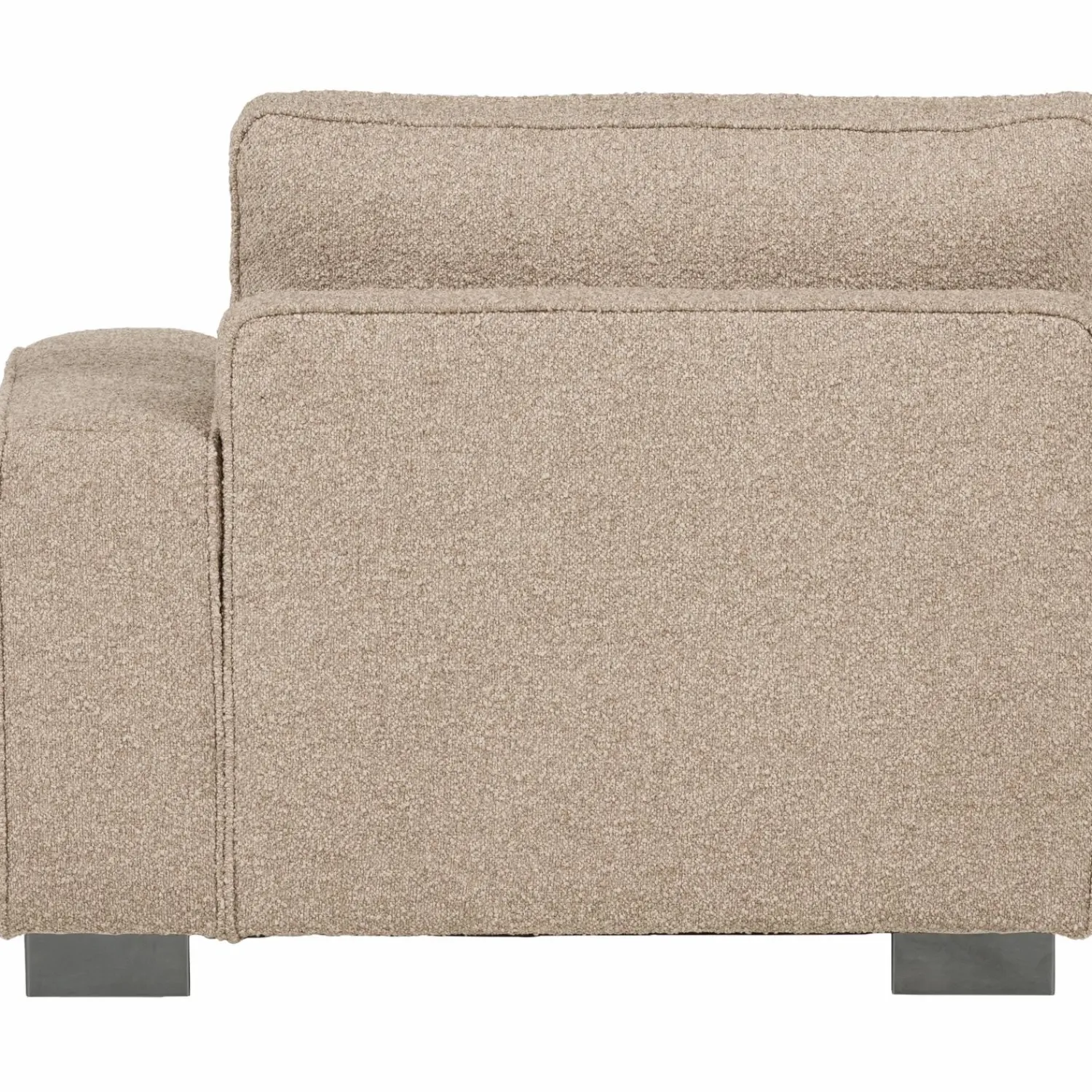 Discount WOOOD Lazy 1-zits element met arm rechts bouclé Naturel