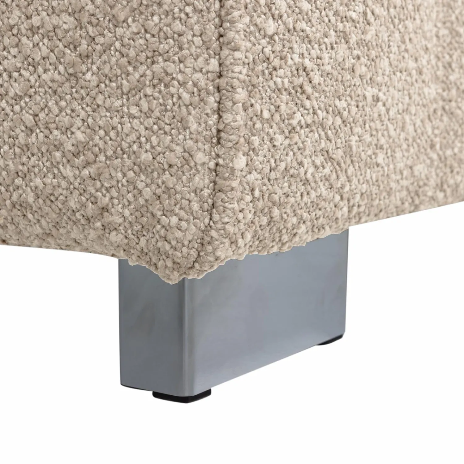 Discount WOOOD Lazy 1-zits element met arm rechts bouclé Naturel