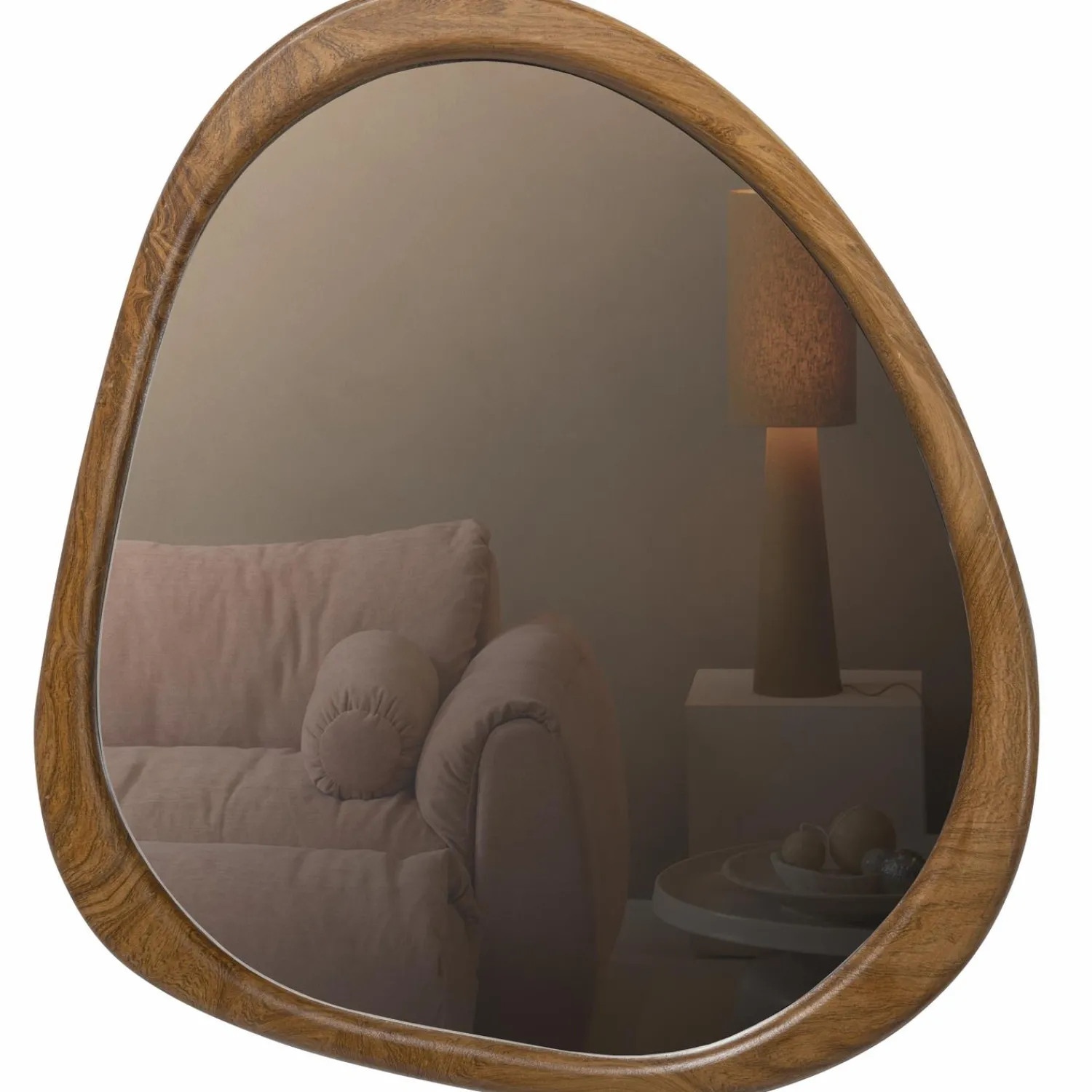Discount WOOOD Leif spiegel hout naturel 48x44 cm