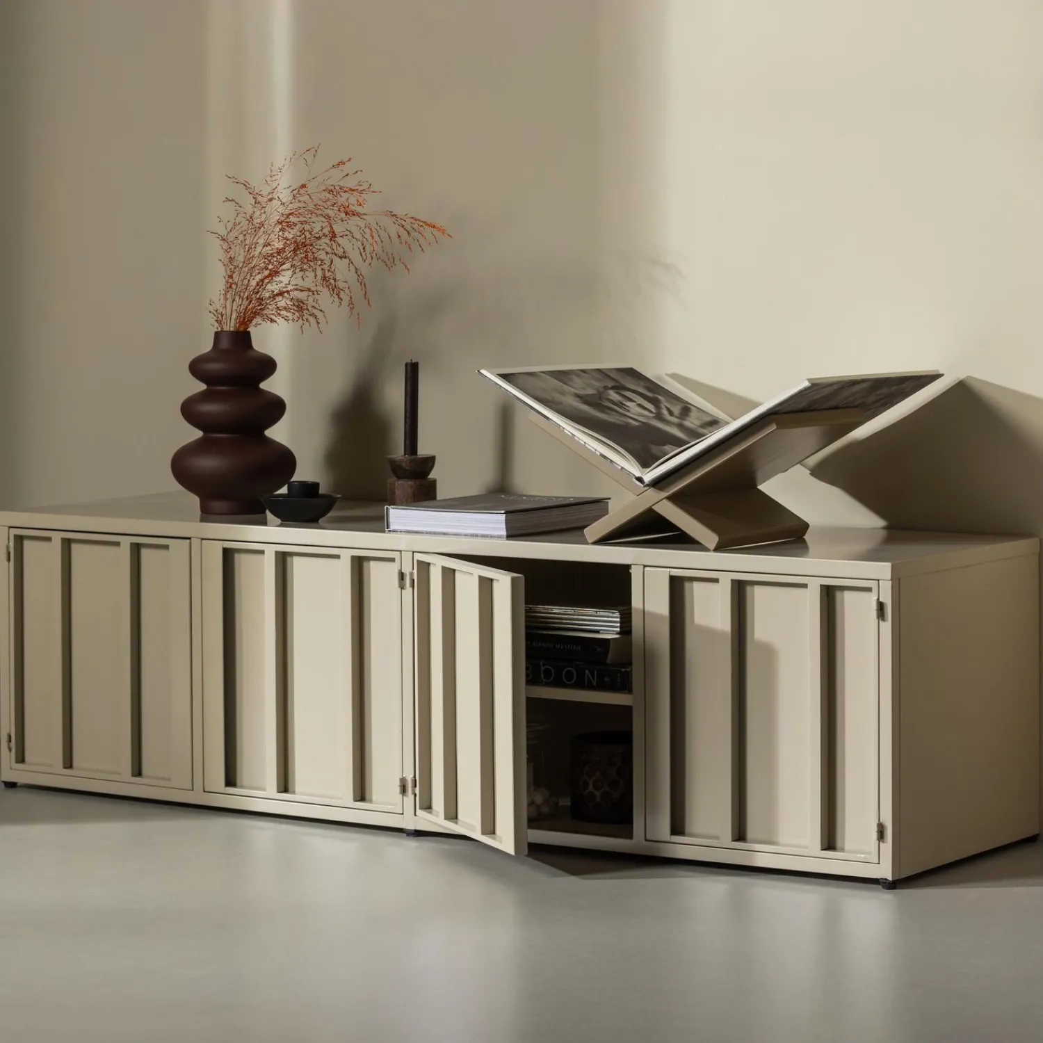 Sale WOOOD Level tv meubel metaal 44x160 cm Zand