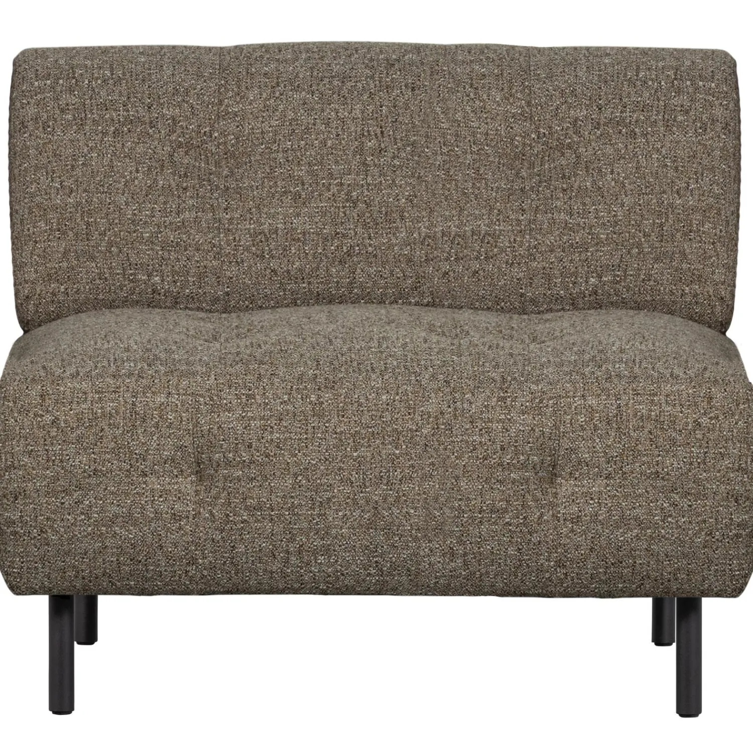 Hot WOOOD Lloyd fauteuil grof geweven Donkerbruin melange