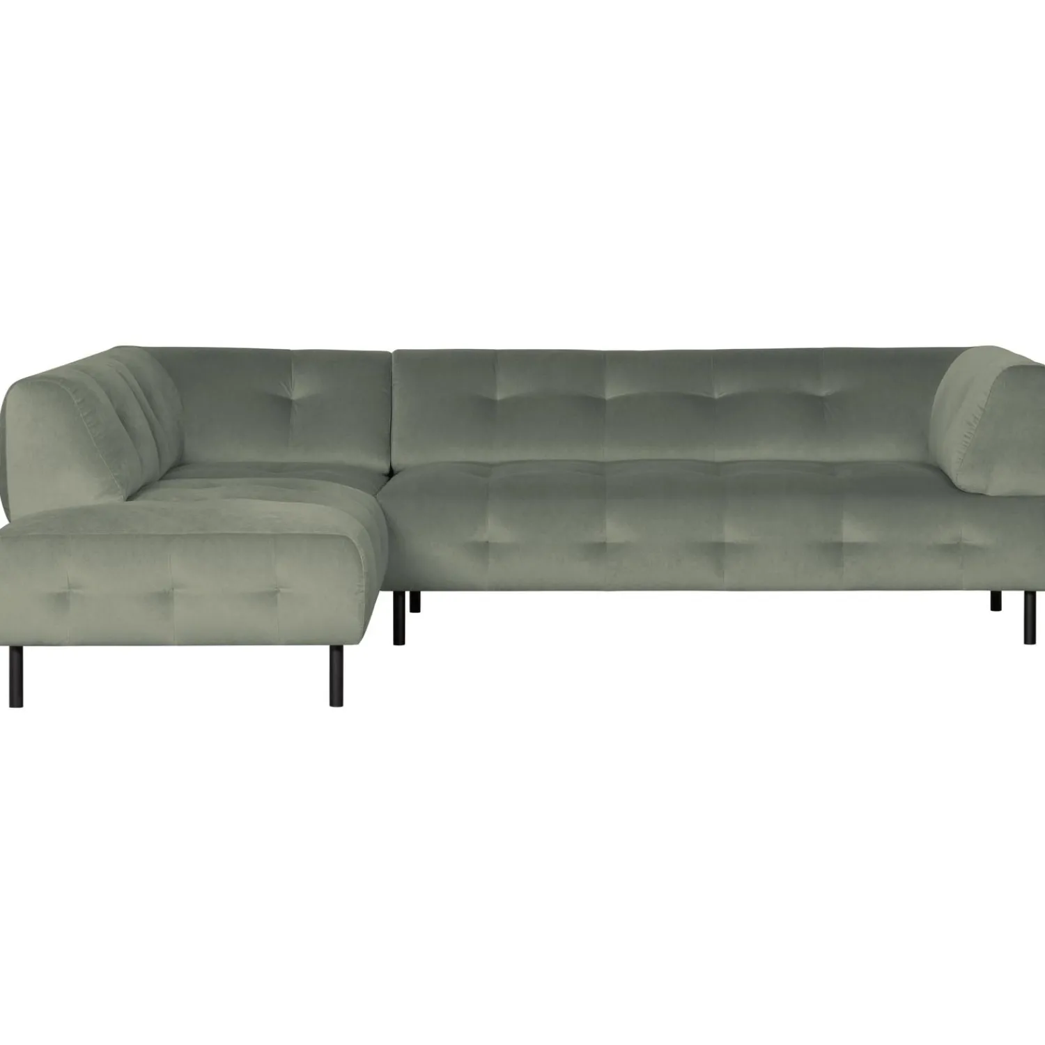 Online WOOOD Lloyd hoekbank links velvet Waterplant