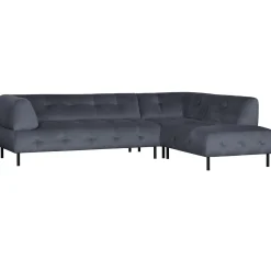 Online WOOOD Lloyd hoekbank rechts velvet Wolk