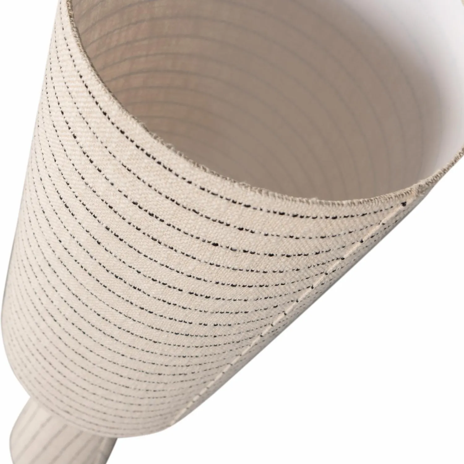 Hot WOOOD Loft vloerlamp metaal/bouclé met strepen 130 x Ø 30 cm Naturel