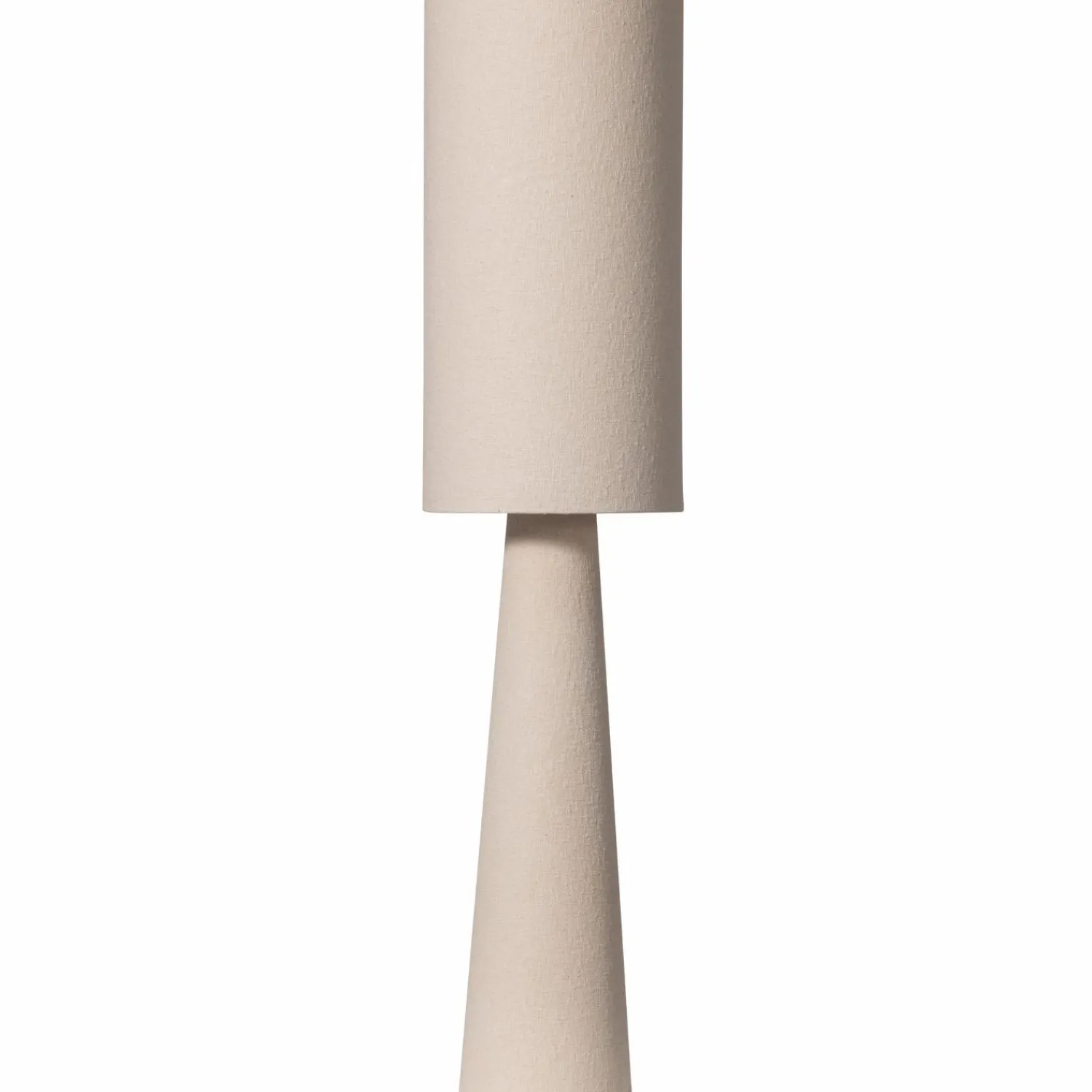 Hot WOOOD Loft vloerlamp metaal/bouclé 130xø30 cm Naturel