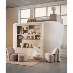 Clearance WOOOD Lofty fauteuil bouclé Naturel