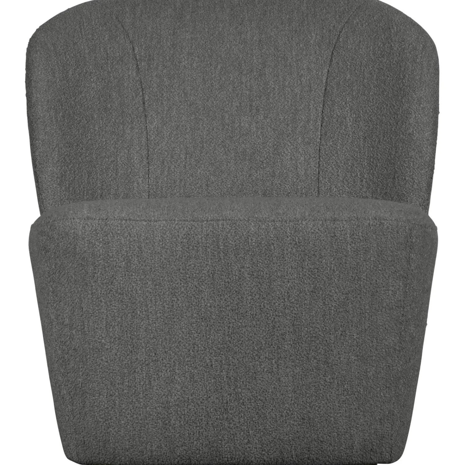 Online WOOOD Lofty fauteuil bouclé Staalgrijs
