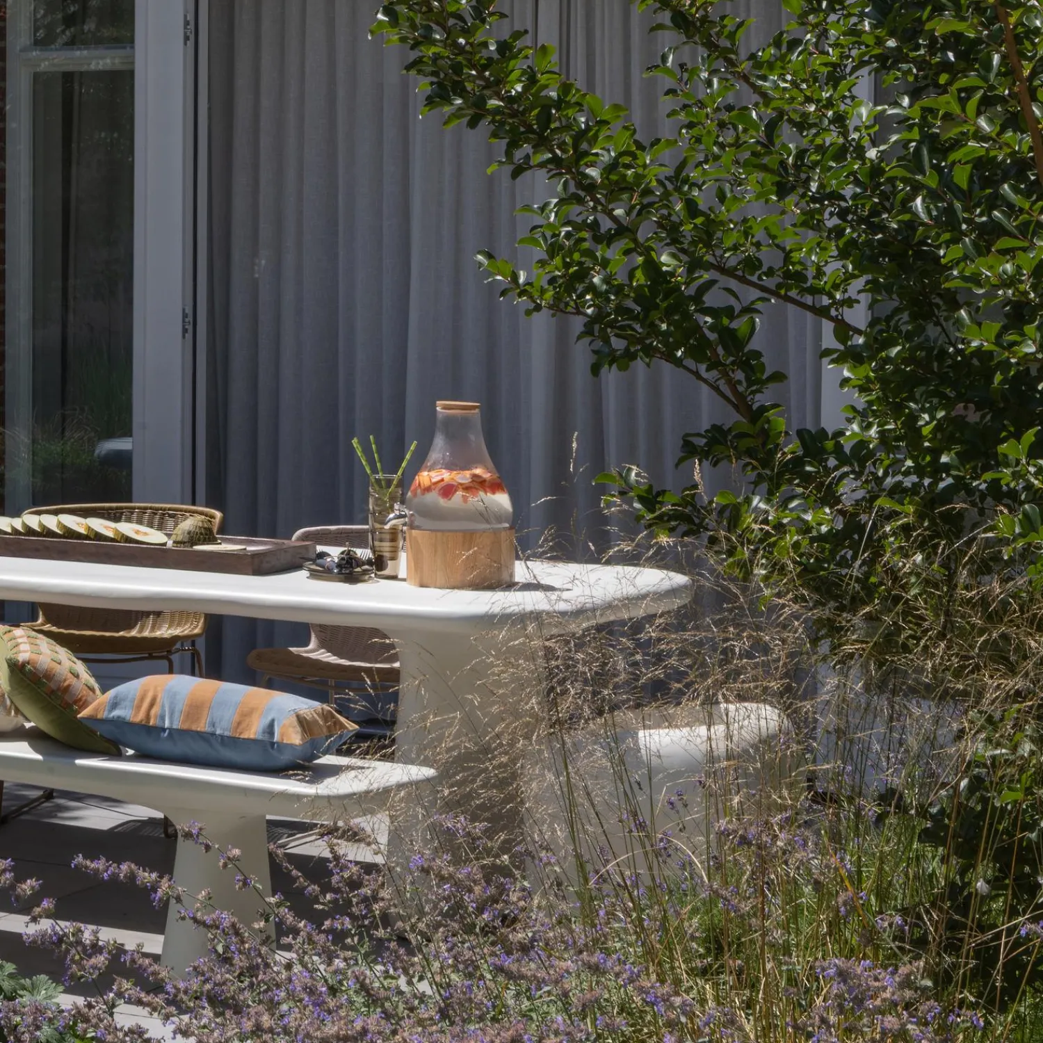 Hot WOOOD Loggia tuintafel vezelversterkte polymeer naturel 200x100 cm