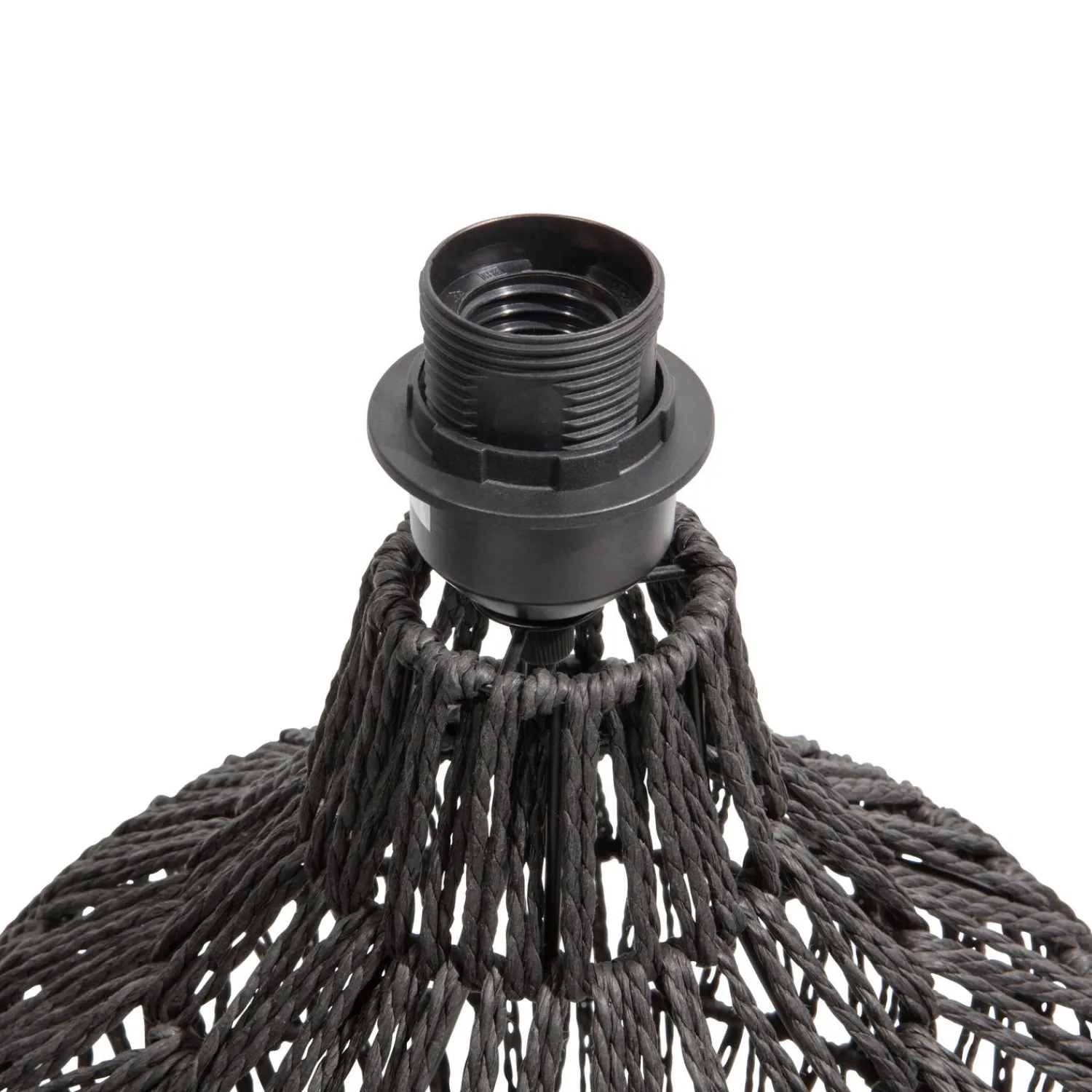 Clearance WOOOD Macy tafellampvoet rattan look zwart