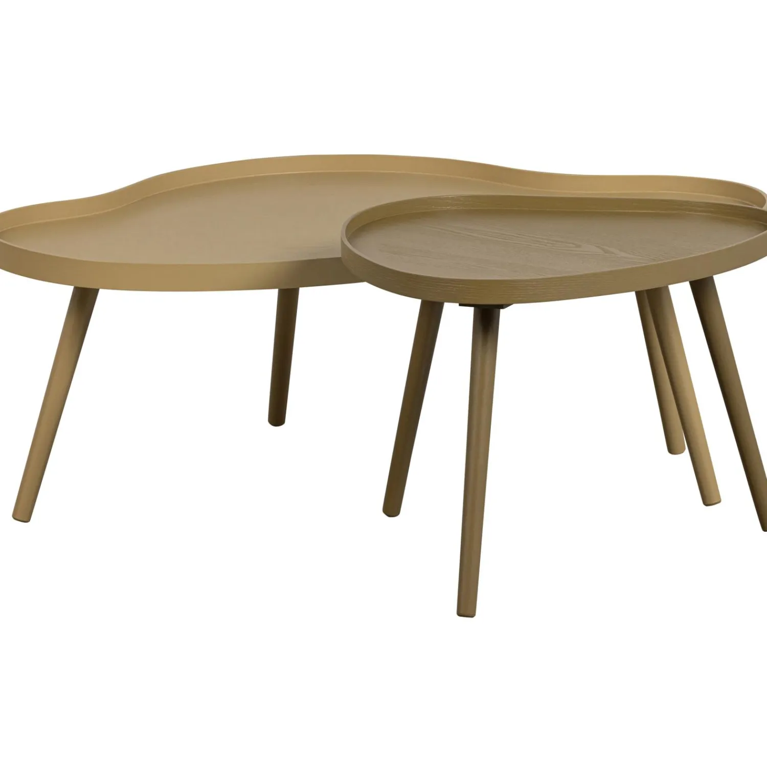 Clearance WOOOD Mae bijzettafel organisch langwerpig hout alpaca