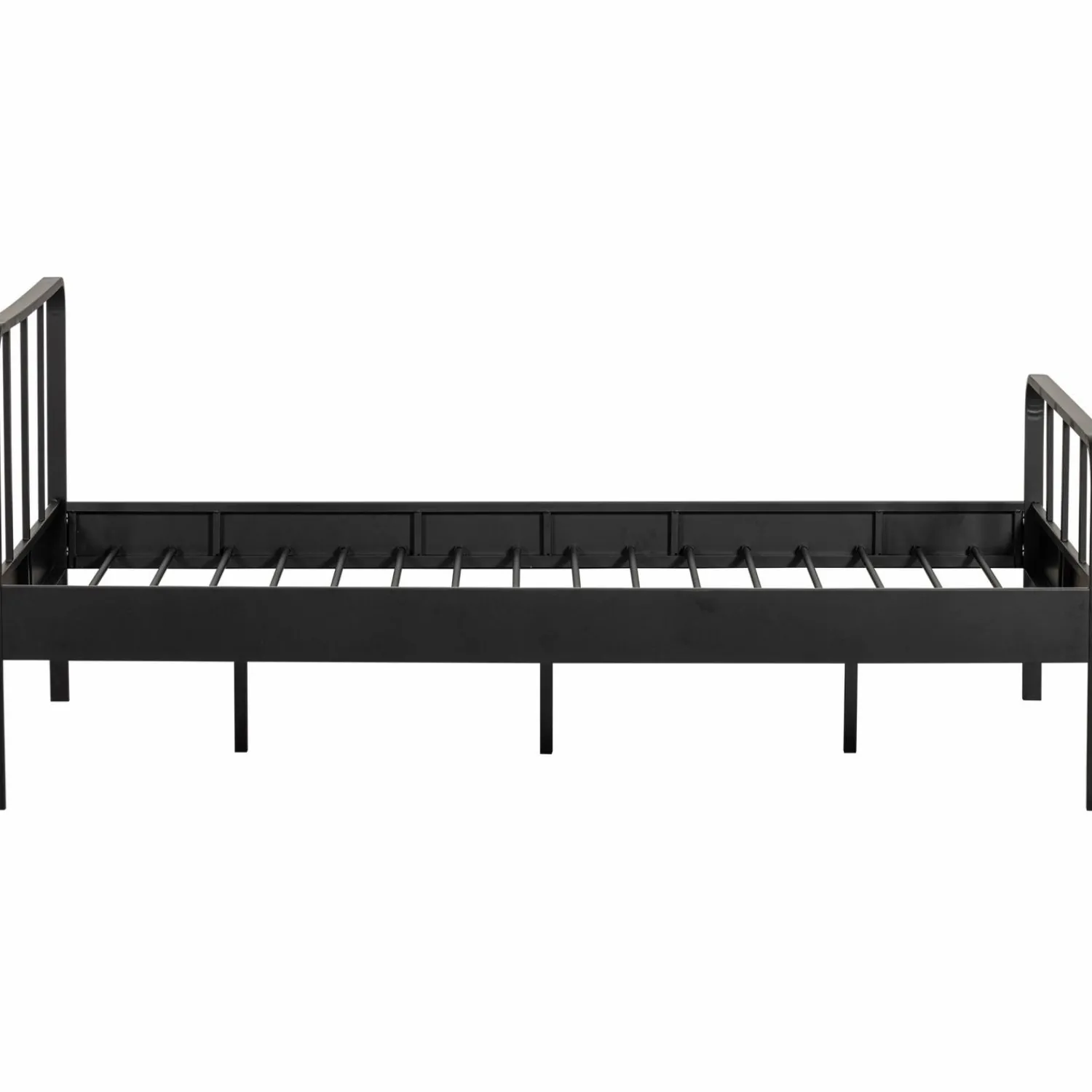 Online WOOOD Mees bed twijfelaar metaal zwart 120x200 cm