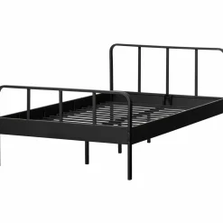 Online WOOOD Mees bed twijfelaar metaal zwart 120x200 cm