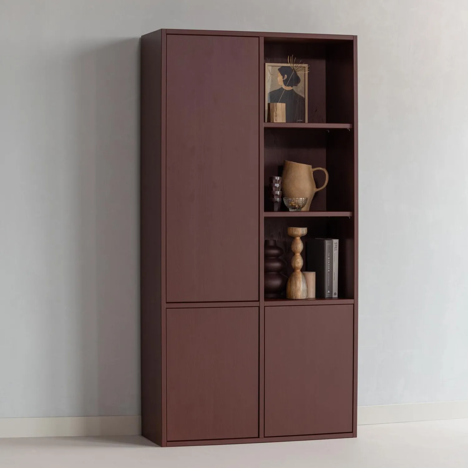 Sale WOOOD Merel opbergkast grenen rood Bordeaux