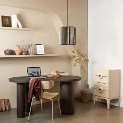 New WOOOD Merge ladekast 4 lades hout greige