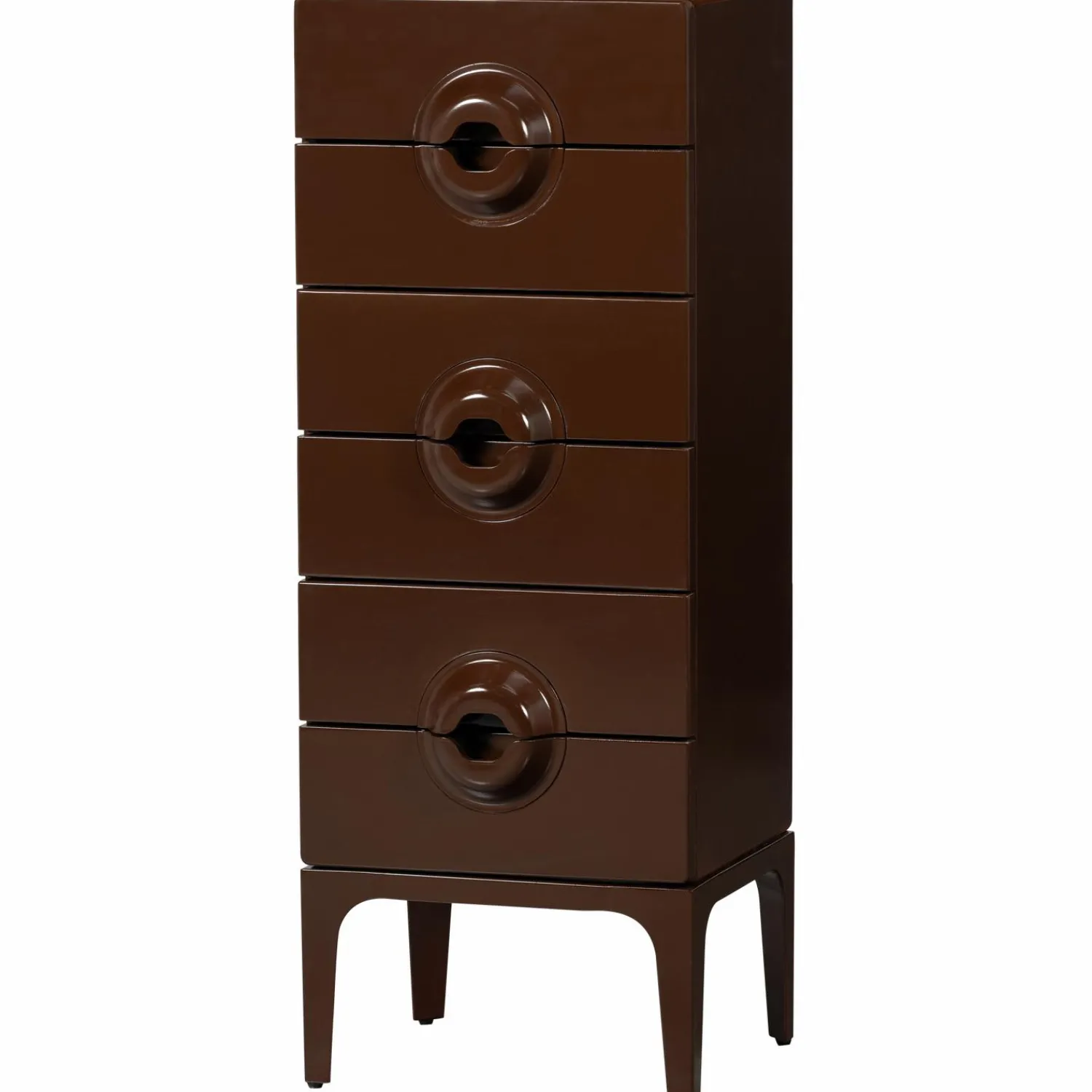 Discount WOOOD Merge ladekast 6 lades hout bruin/rood