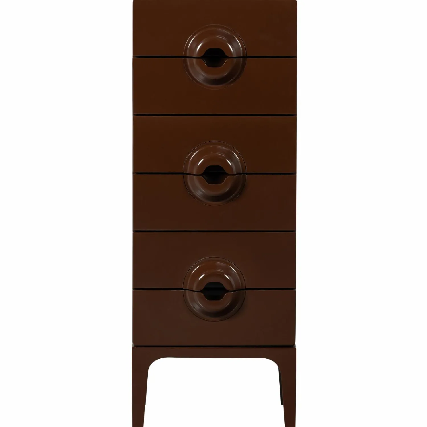 Discount WOOOD Merge ladekast 6 lades hout bruin/rood
