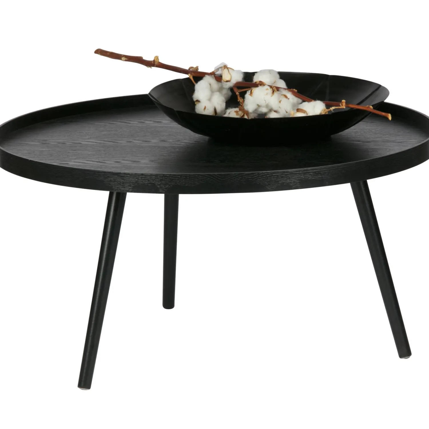 Clearance WOOOD Mesa bijzettafel XL hout 39xø78 Zwart