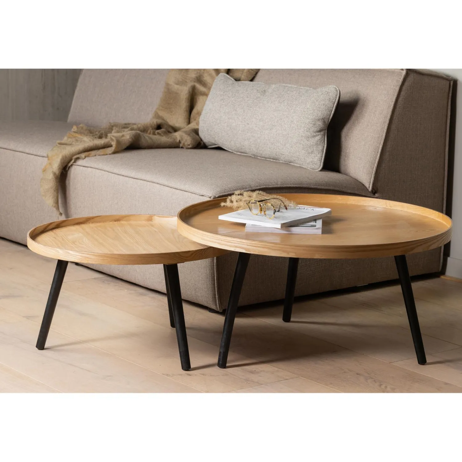 Online WOOOD Mesa bijzettafel XL hout 39xø78 Naturel