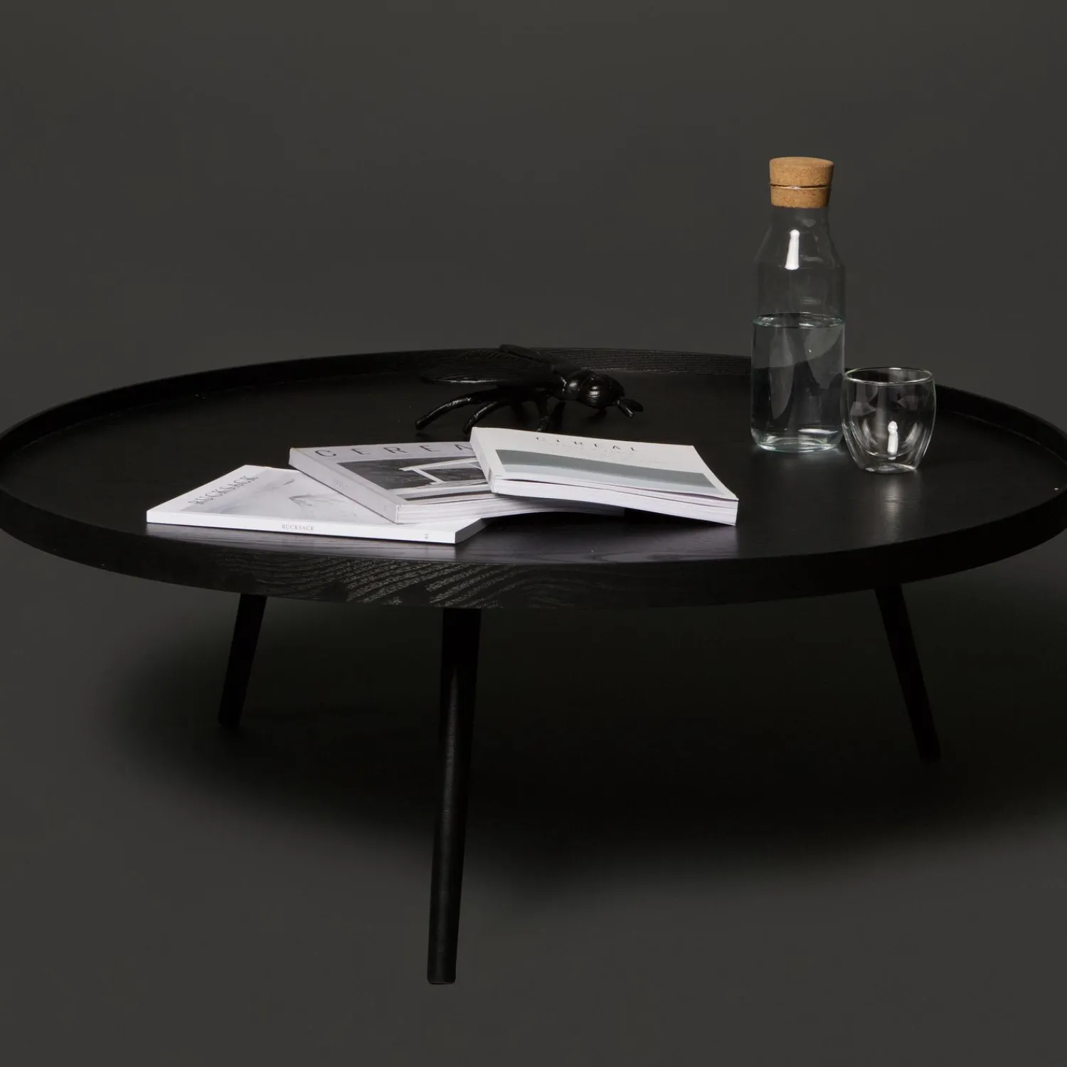 Online WOOOD Mesa bijzettafel XXL hout zwart 36xø100