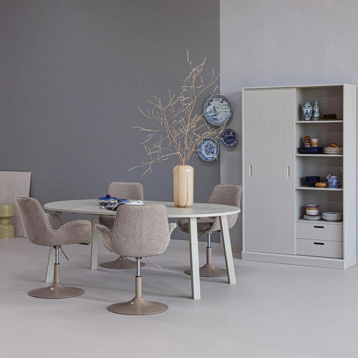 Clearance WOOOD Mila schuifdeurkast grenen dust
