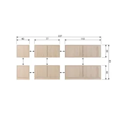 Sale WOOOD Modulair onderkast 110 cm eiken naturel mat
