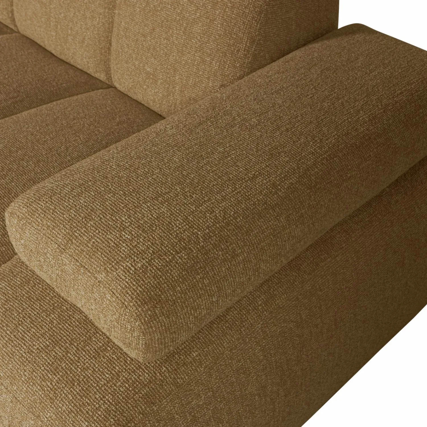 Online WOOOD Mojo chaise longue bank links bouclé Geel/bruin melange