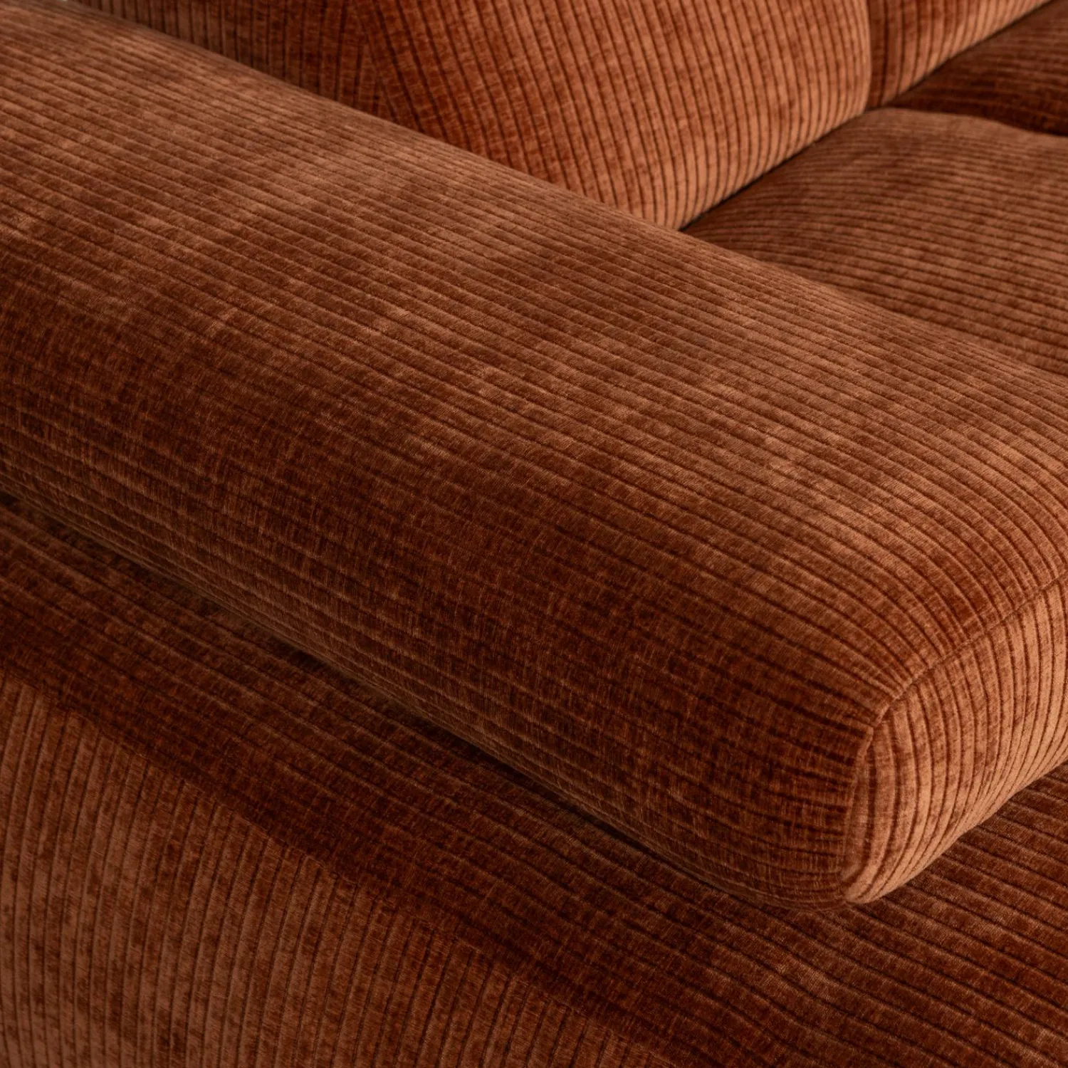 Best WOOOD Mojo chaise longue bank links ribstof Roestbruin