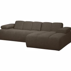 New WOOOD Mojo chaise longue bank rechts bouclé Bruin melange