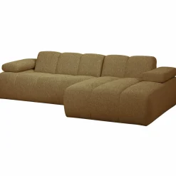 Sale WOOOD Mojo chaise longue bank rechts bouclé geel bruin melange Geel/bruin melange