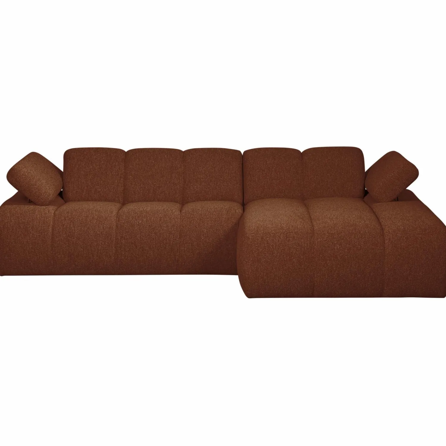 New WOOOD Mojo chaise longue bank rechts bouclé Roestbruin melange