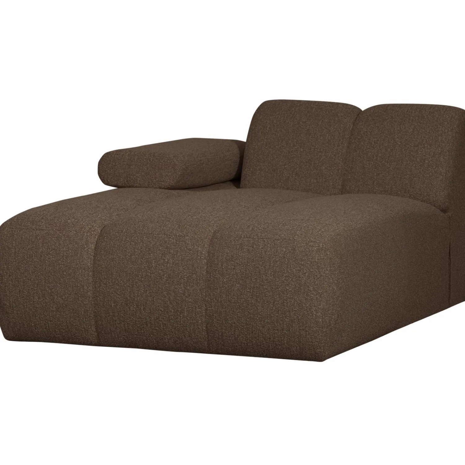 Online WOOOD Mojo chaise longue element links bouclé Bruin melange