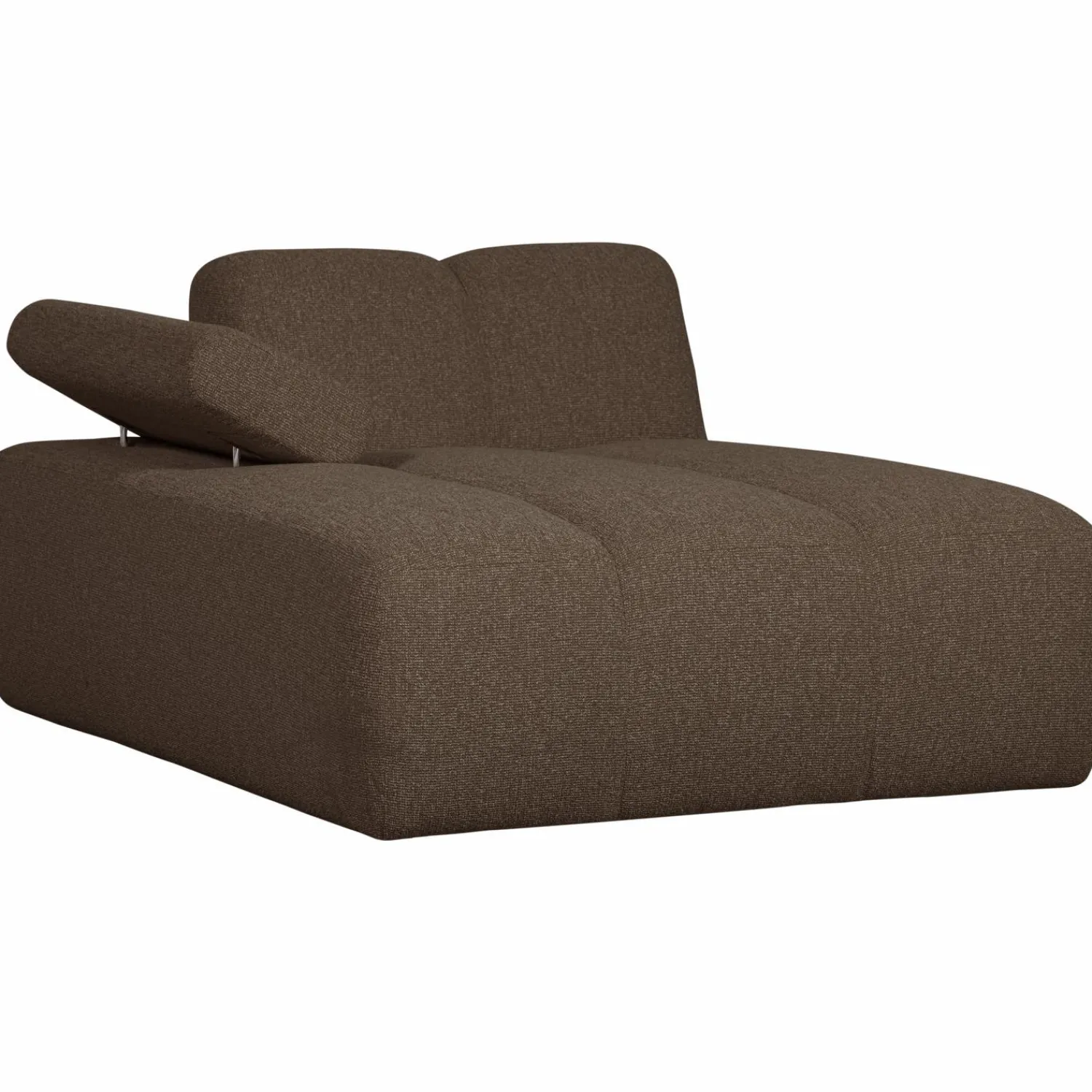 Online WOOOD Mojo chaise longue element links bouclé Bruin melange