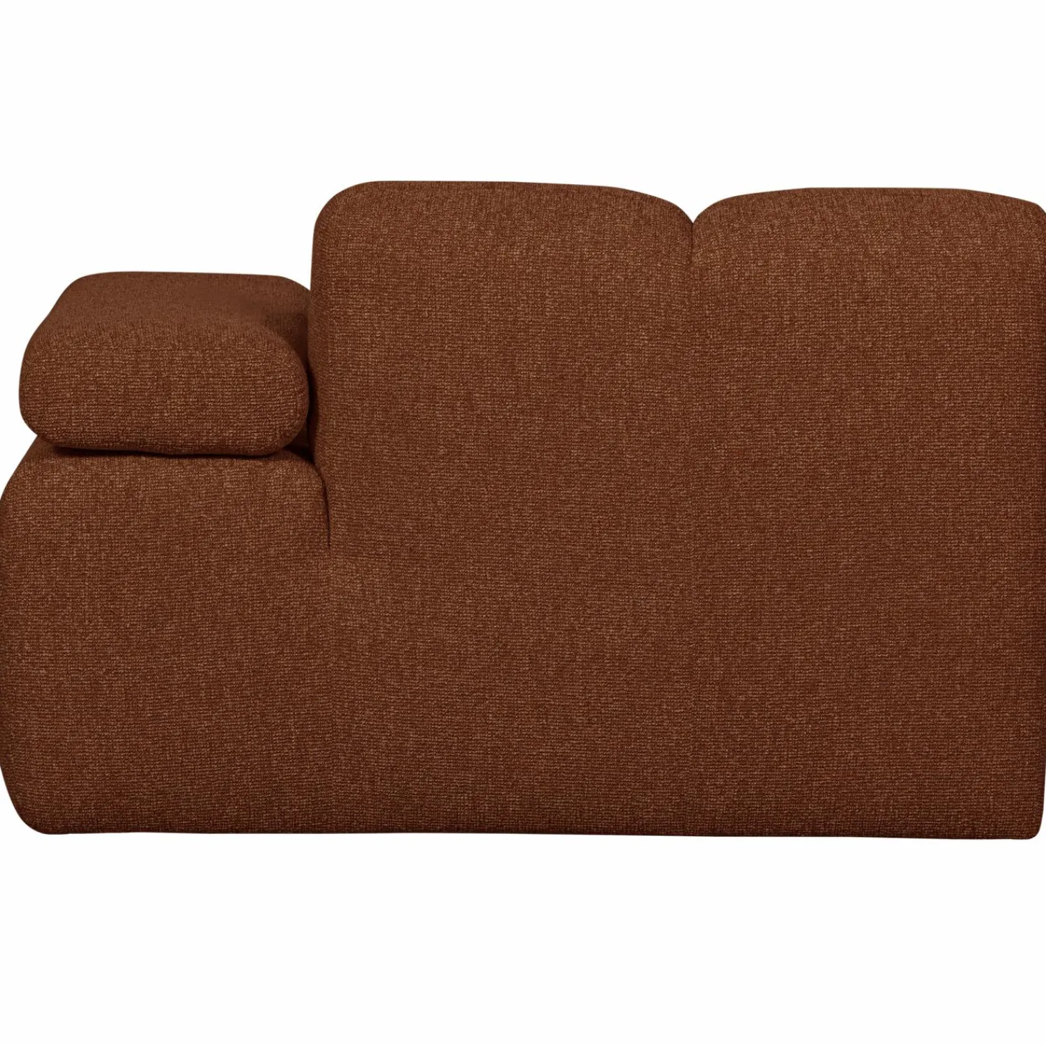 Online WOOOD Mojo chaise longue element rechts bouclé Roestbruin melange