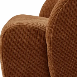 Clearance WOOOD Mojo draaifauteuil ribstof Roestbruin