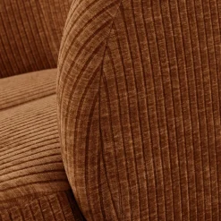 Clearance WOOOD Mojo draaifauteuil ribstof Roestbruin