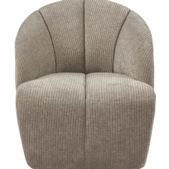 Best WOOOD Mojo draaifauteuil ribstof donker zand Donkerzand