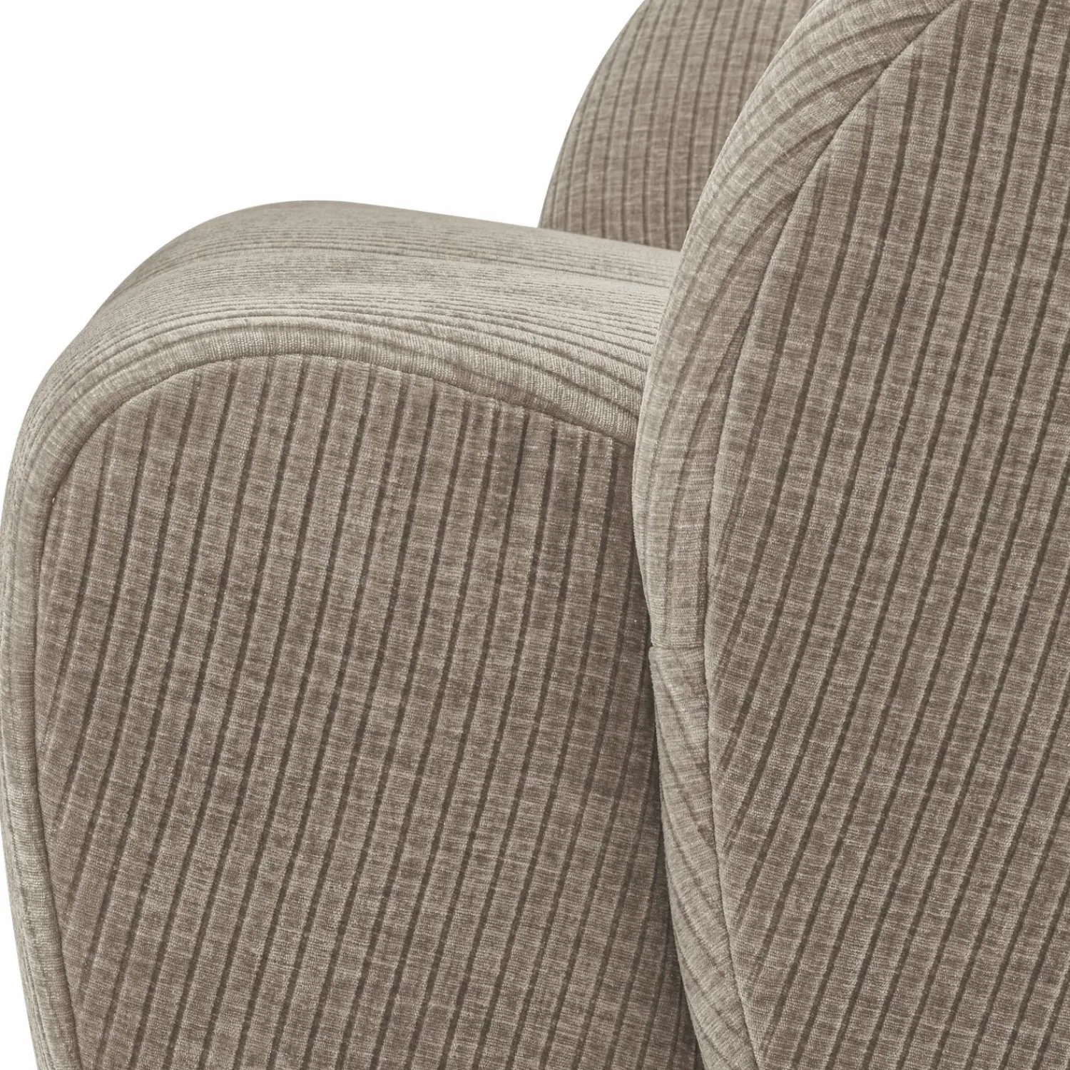 Best WOOOD Mojo draaifauteuil ribstof donker zand Donkerzand