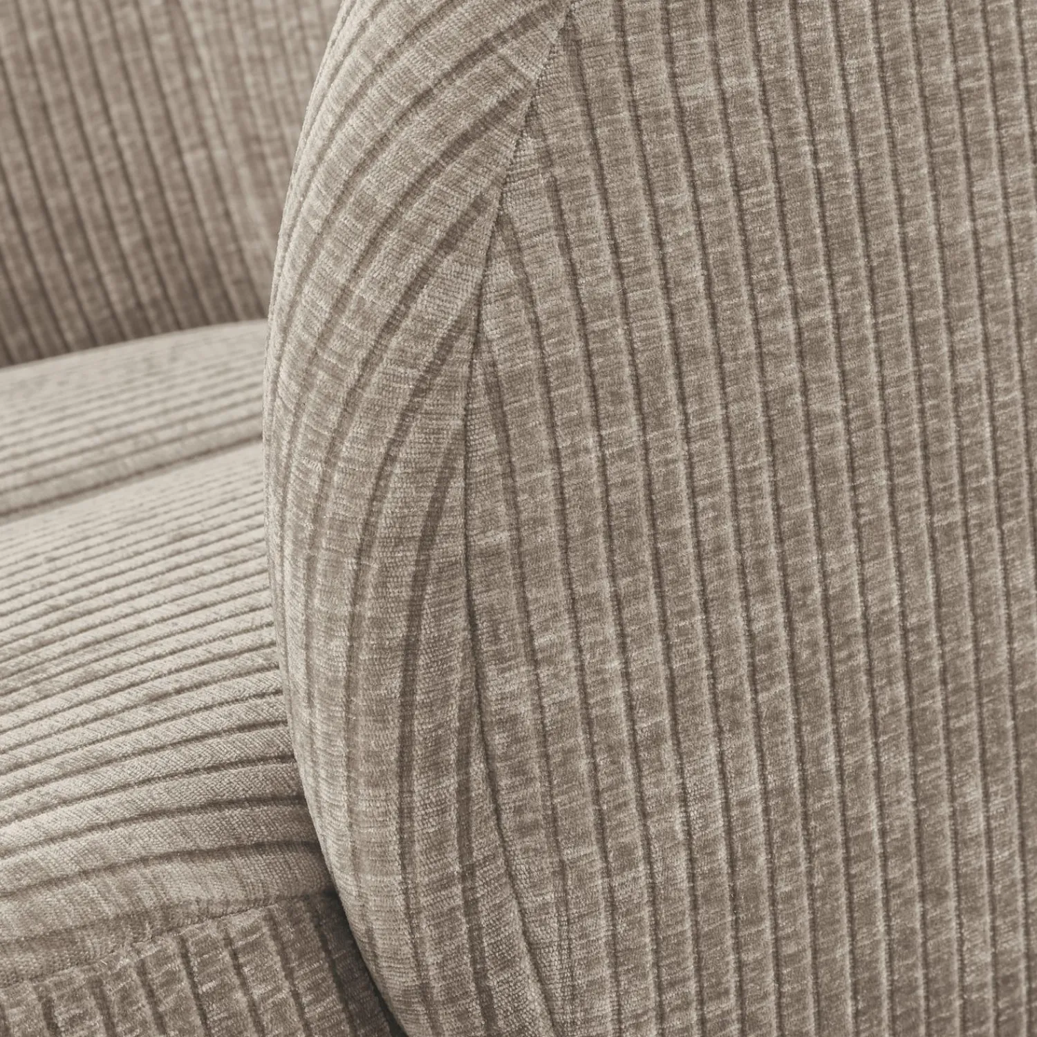 Best WOOOD Mojo draaifauteuil ribstof donker zand Donkerzand