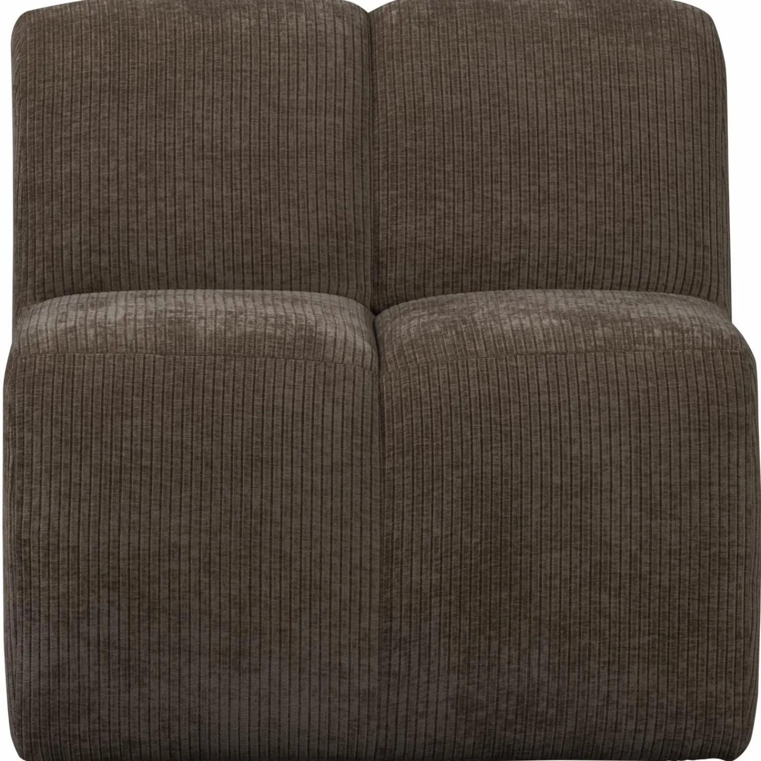 Clearance WOOOD Mojo eetbankje 84 cm met rugleuning ribstof Bruin