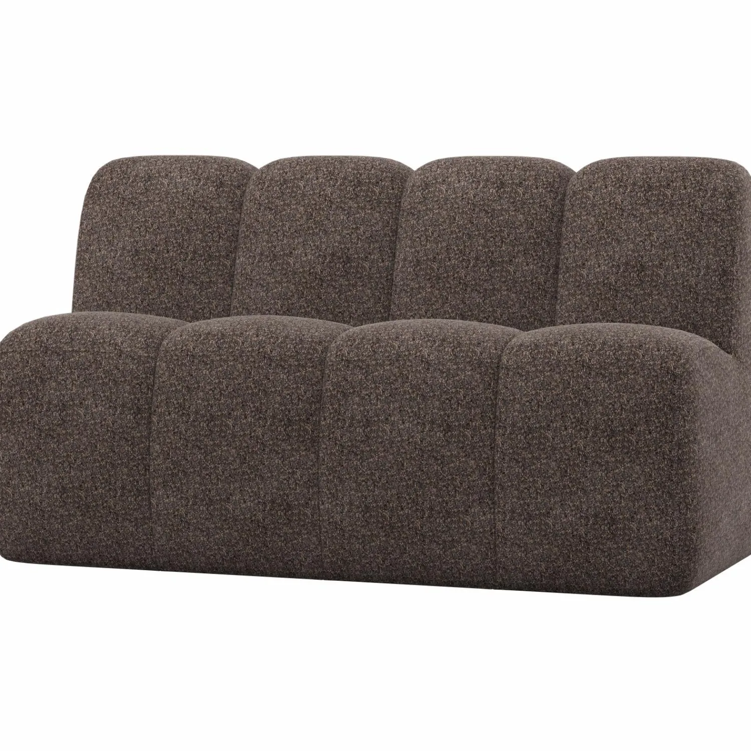 Outlet WOOOD Mojo eetbankje 164 cm met rugleuning wollig Bruin