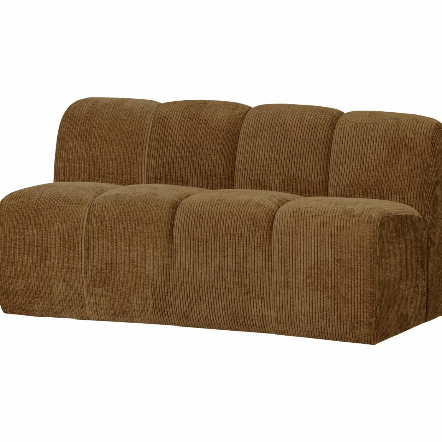 New WOOOD Mojo eetbankje 164 cm met rugleuning ribstof Honinggeel