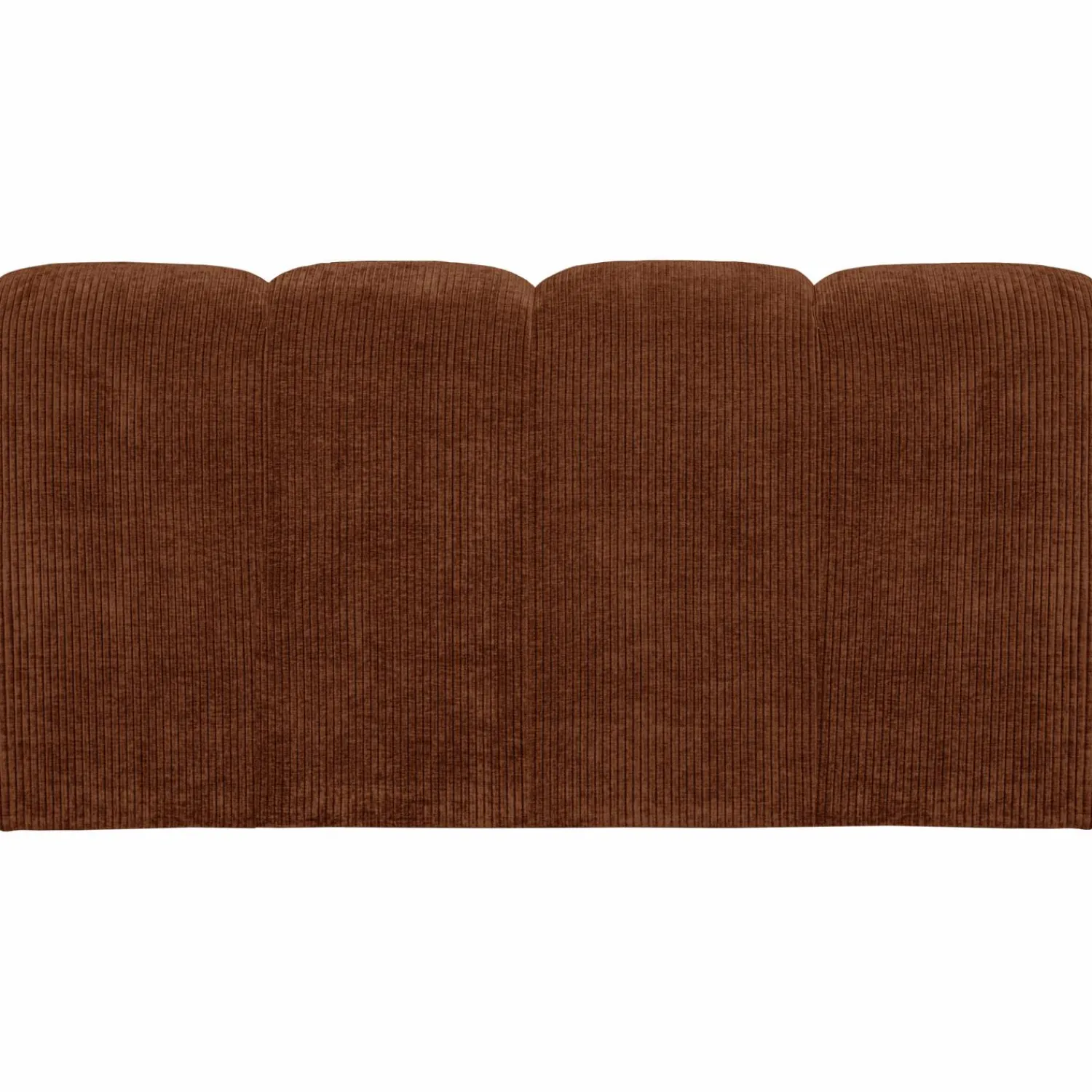 Clearance WOOOD Mojo eetbankje 164 cm met rugleuning ribstof Roestbruin