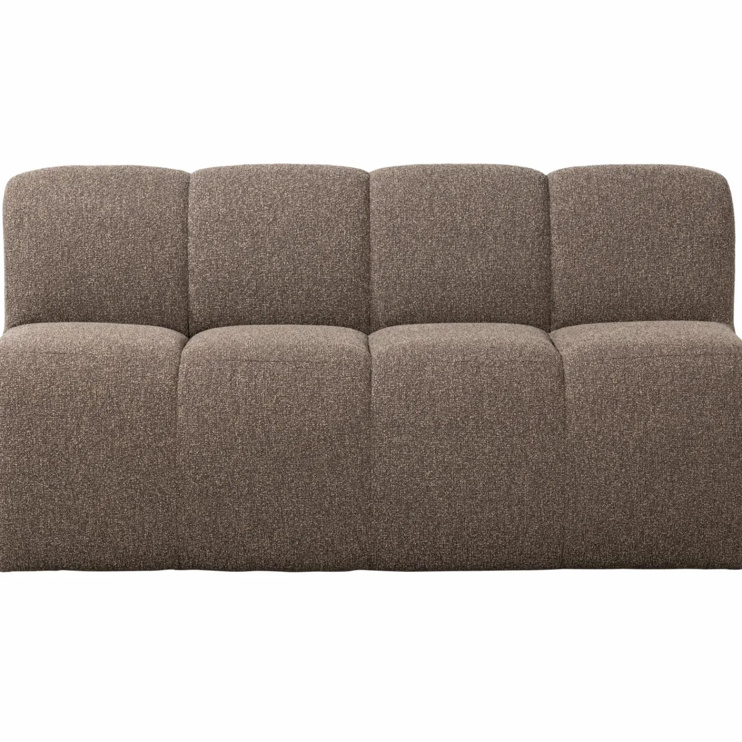 Sale WOOOD Mojo eetbankje 164 cm met rugleuning bouclé Bruin melange